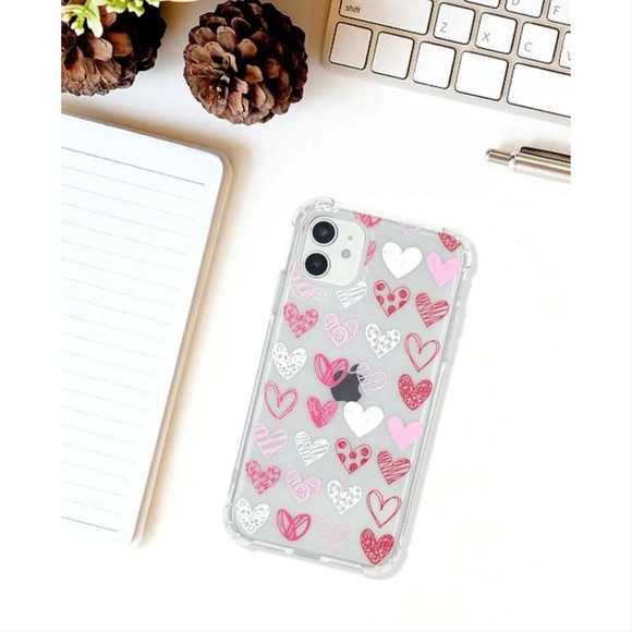 Valentines Hearts Clear iPhone 11 Pro Max Case ❤️ - Picture 3 of 17